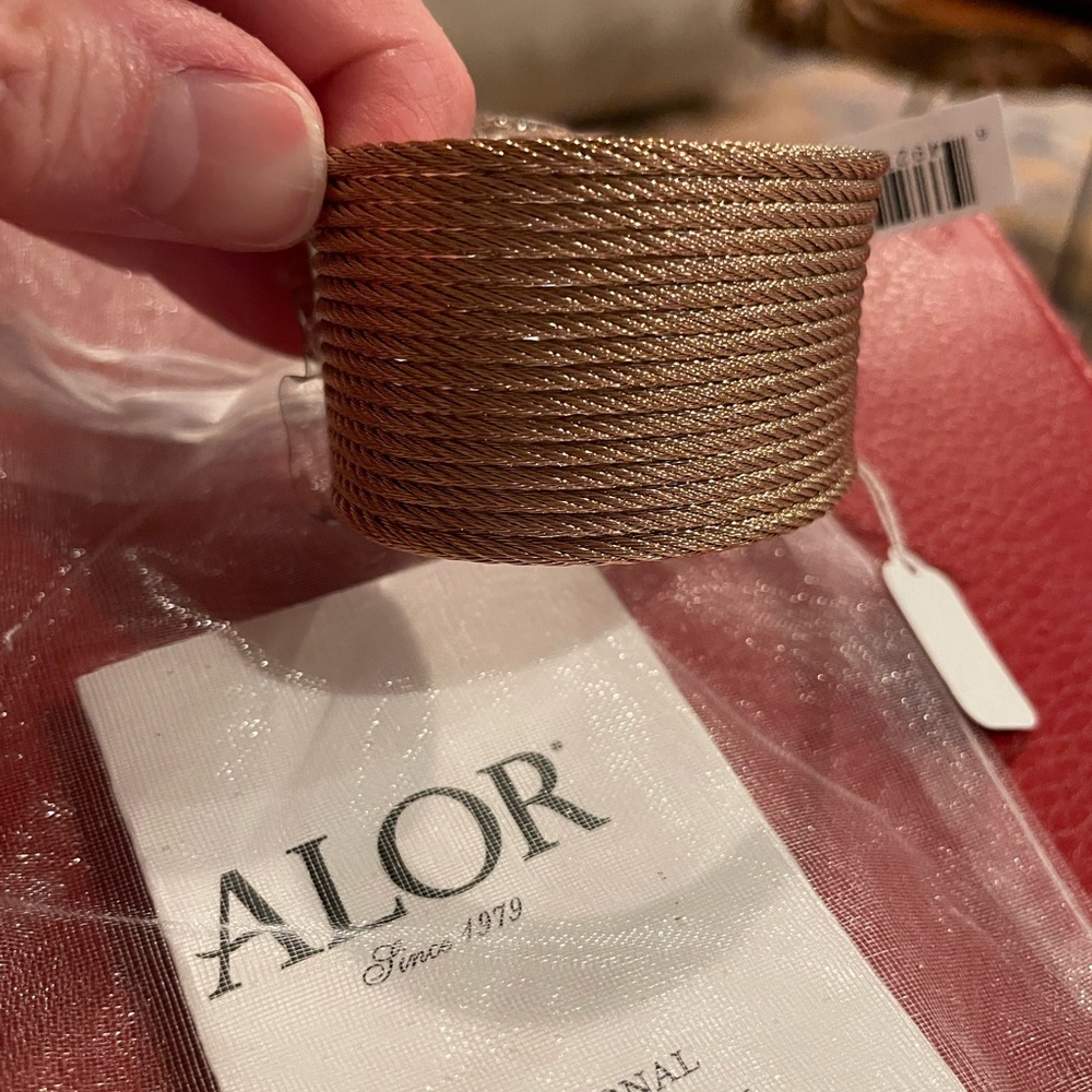 Brand New With Tags ALOR Rose Gold 16 Row Coil Cuff